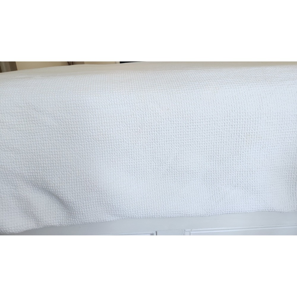 Queen White Waffle Weave Duvet Cover + Ikea Insert and Sham Set Threshold